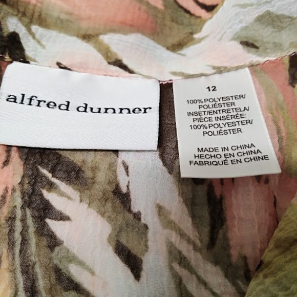 Alfred Dunner Sheer 3/4 Length Sleeve Fall Colors Size 12 - Picture 4 of 6